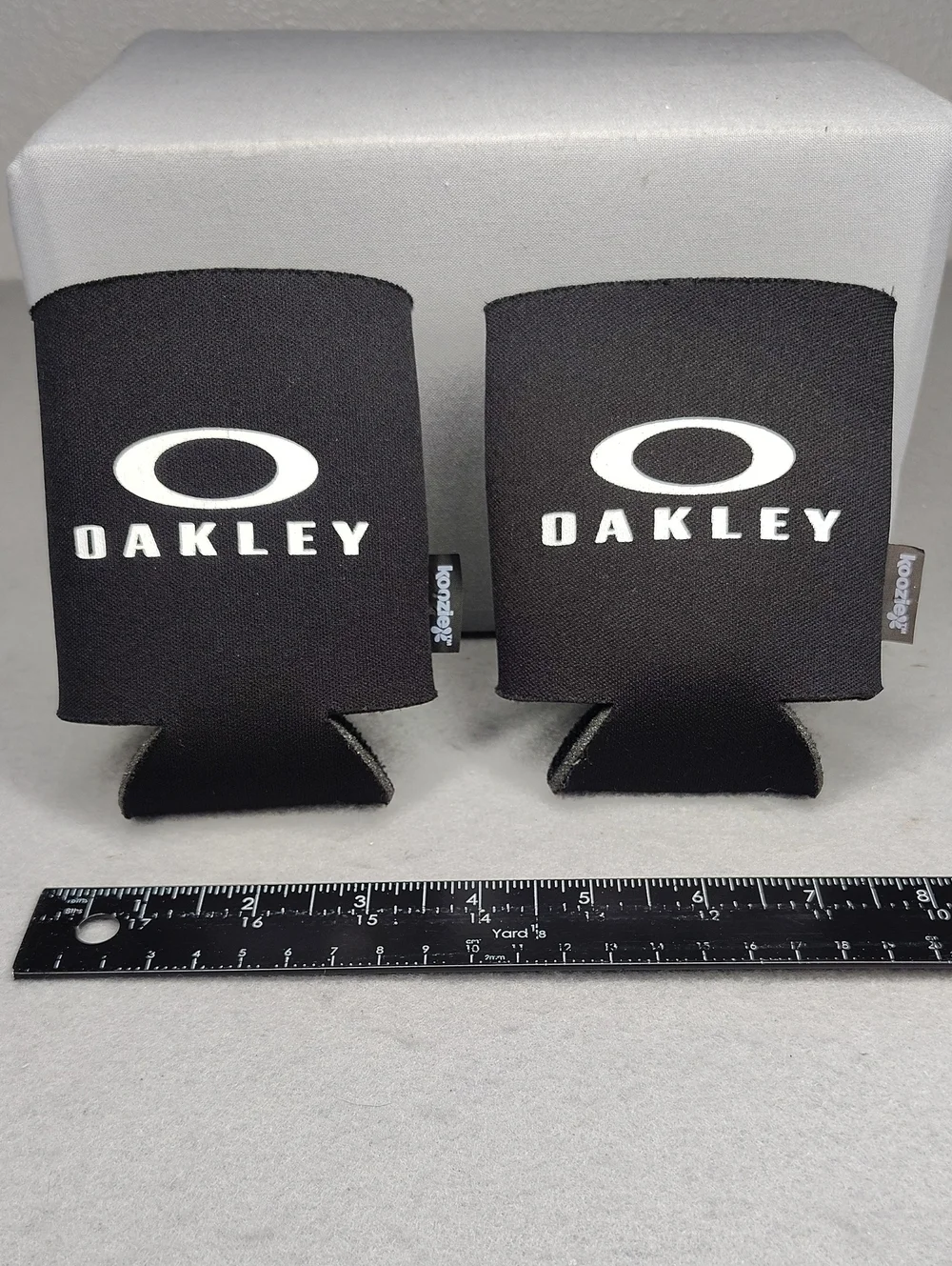 Oakley Black Koozie with White Logo - Set Of 2